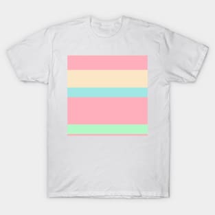 A world-class jam of Light Pink, Robin'S Egg Blue, Light Mint and Bisque stripes. T-Shirt